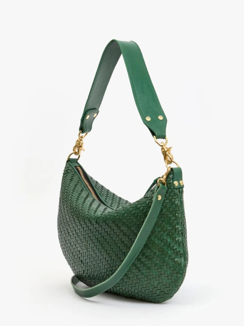 CLARE V EVERGREEN MOYAN MESSENGER BAG NWT